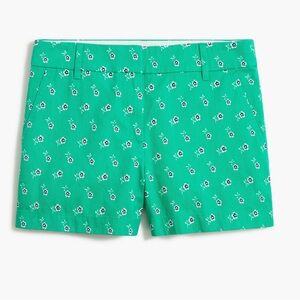 J. Crew Teal Floral Women's Classic Chino Shorts 5in sz 8